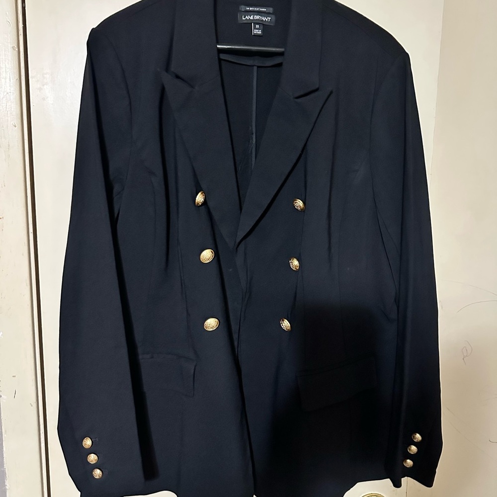 Black Blazer with Gold Buttons